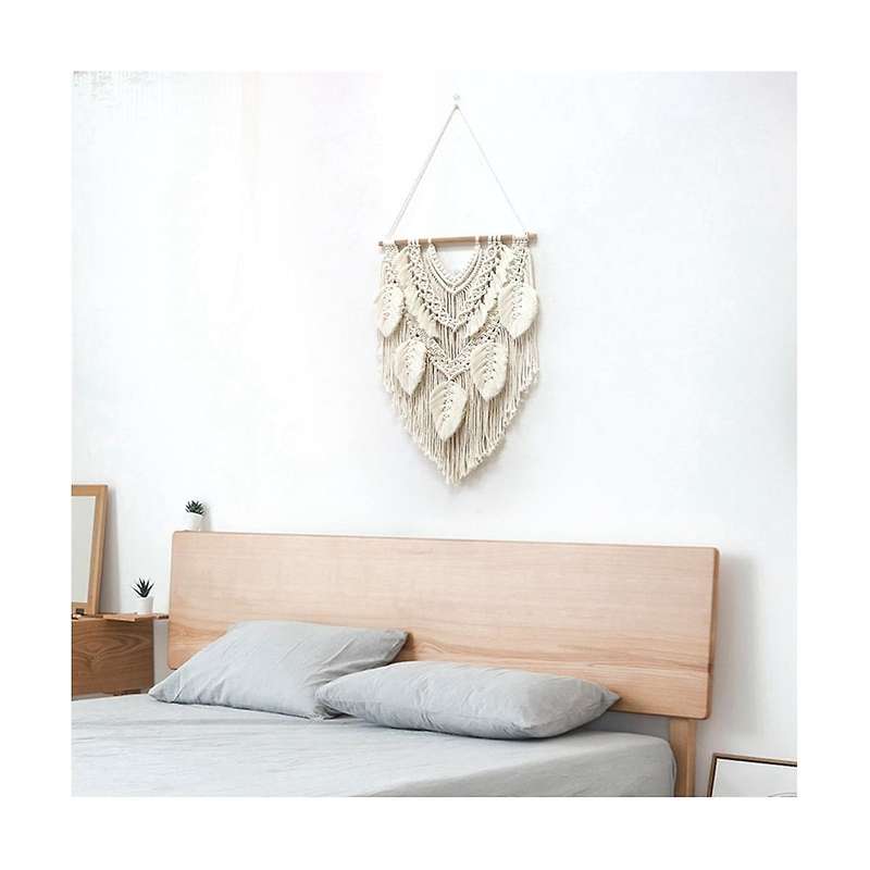 Woven Tapestry Wall Decorations Wall Decorations Hand-woven Feather Leaves Modern Minimalist Wall De
