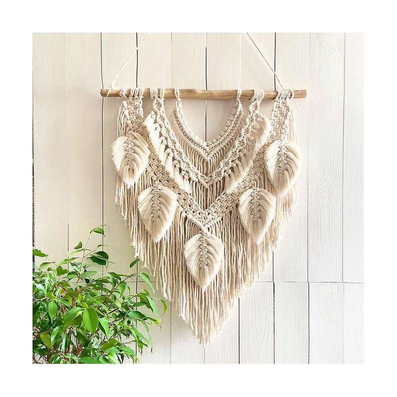 Woven Tapestry Wall Decorations Wall Decorations Hand-woven Feather Leaves Modern Minimalist Wall De