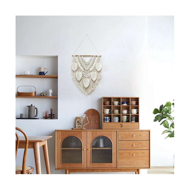 Woven Tapestry Wall Decorations Wall Decorations Hand-woven Feather Leaves Modern Minimalist Wall De