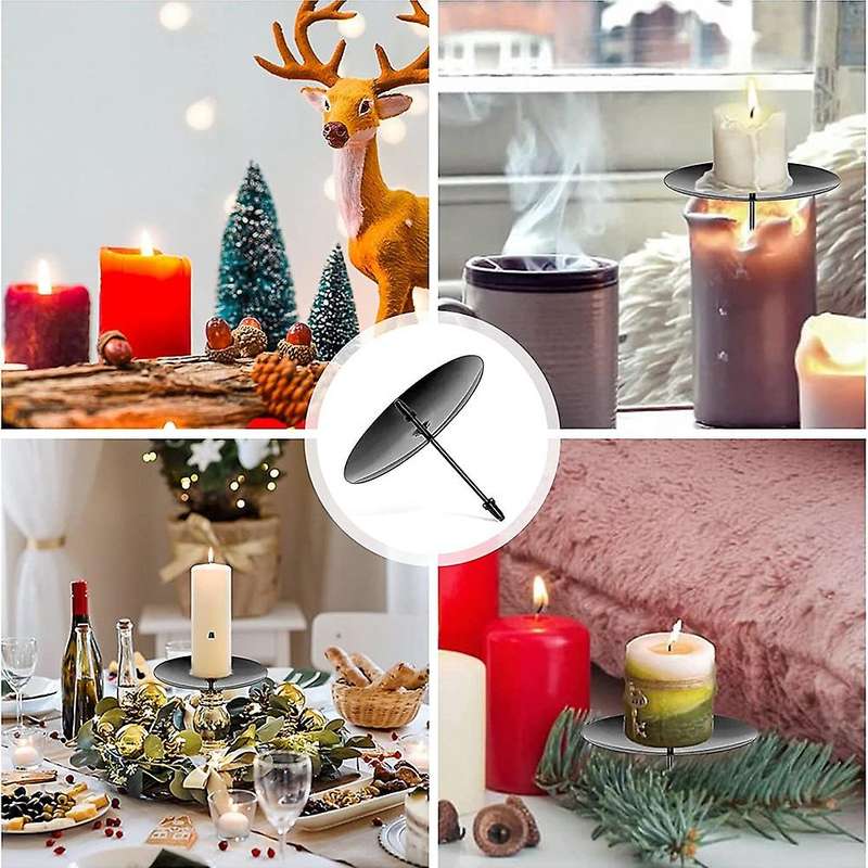 Wreath Candle Holder, 8 Cm Advent Candle Holder, Metal Candle Holder, Christmas Candle Plate with 8