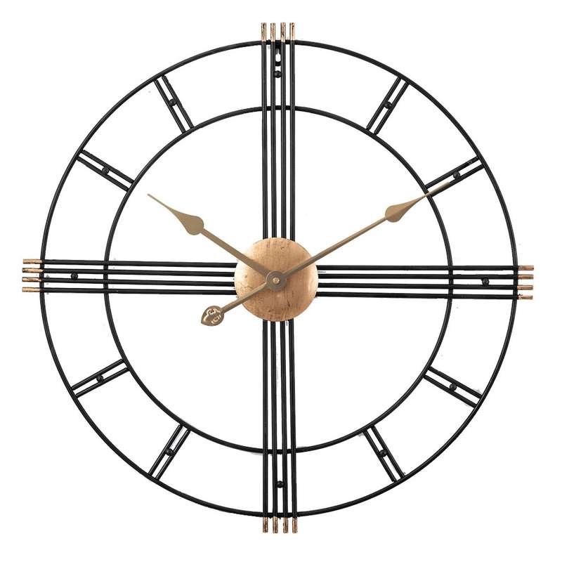 Wrought Iron Clock Wall Decoration Restaurant Background Decor Wall Clocks Pendant Office Ornaments