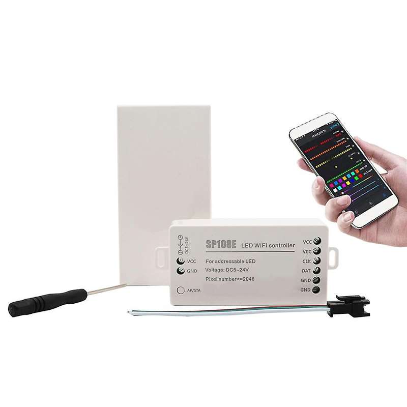 WS2811 WS2812B SP108E LED Strip WIFI Controller WS2813 WS2815 SK6812 Etc LED Module Light Smart APP