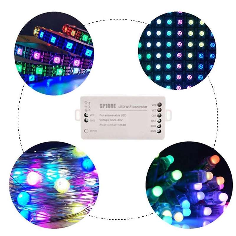 WS2811 WS2812B SP108E LED Strip WIFI Controller WS2813 WS2815 SK6812 Etc LED Module Light Smart APP