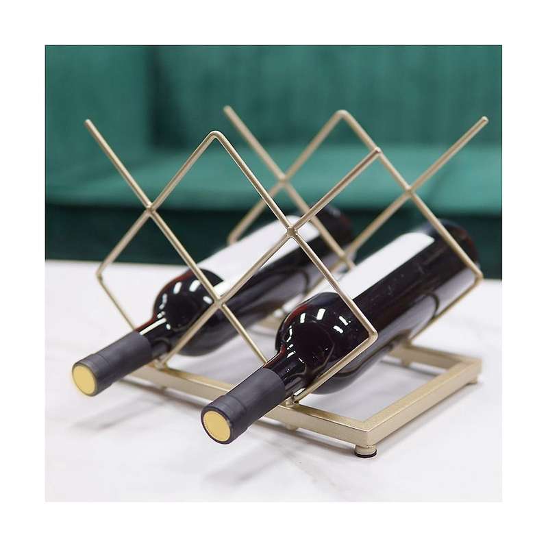 Wrought Iron Gold Wine Rack Home Wine Storage Rack Wine Rack Ornaments