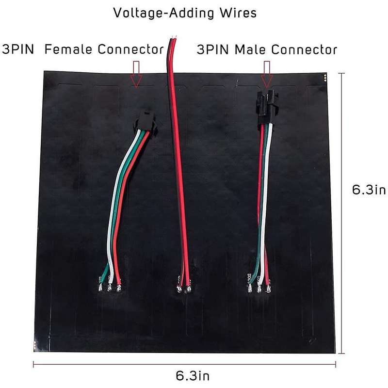 WS2812B Led Strip 16X16 Digital Panel WS2812 Individually Addressable Module Light SP110E Bluetooth