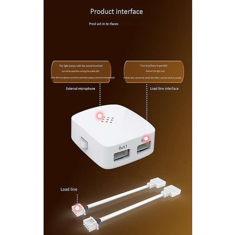 WS2812B WiFi Voice 2 Output SPI Alexa Google Home Controller for WS2811 WS2812 WS2815 Light Strip DC
