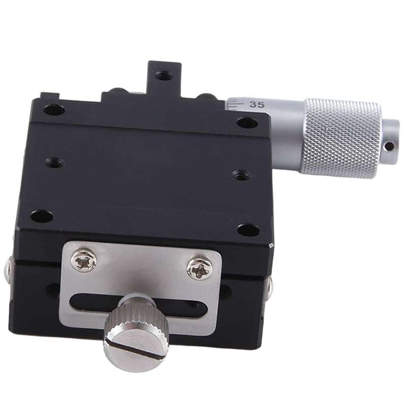 X Axis 40X40mm Knob Micrometer Sliding Stage Guide Rail Type Platform Manual Displacement Sliding T