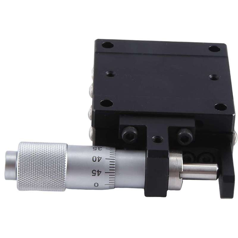 X Axis 40X40mm Knob Micrometer Sliding Stage Guide Rail Type Platform Manual Displacement Sliding T