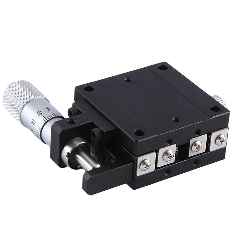 X Axis 40X40mm Knob Micrometer Sliding Stage Guide Rail Type Platform Manual Displacement Sliding T