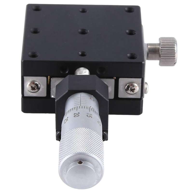 X Axis 40X40mm Knob Micrometer Sliding Stage Guide Rail Type Platform Manual Displacement Sliding Ta