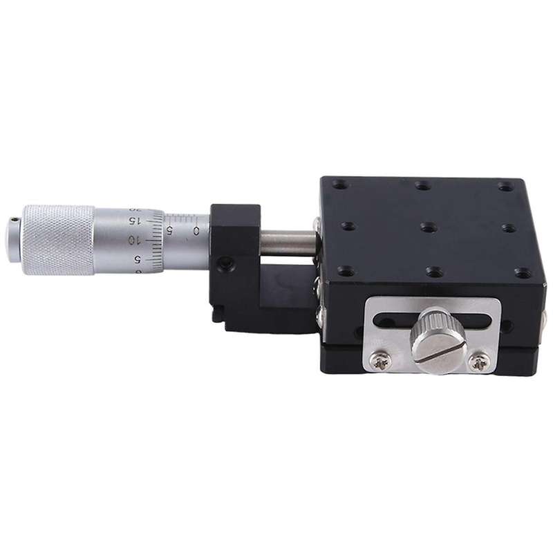 X Axis 40X40mm Knob Micrometer Sliding Stage Guide Rail Type Platform Manual Displacement Sliding Ta