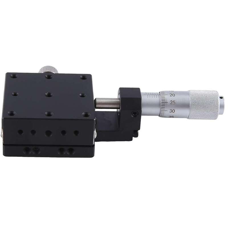 X Axis 40X40mm Knob Micrometer Sliding Stage Guide Rail Type Platform Manual Displacement Sliding Ta