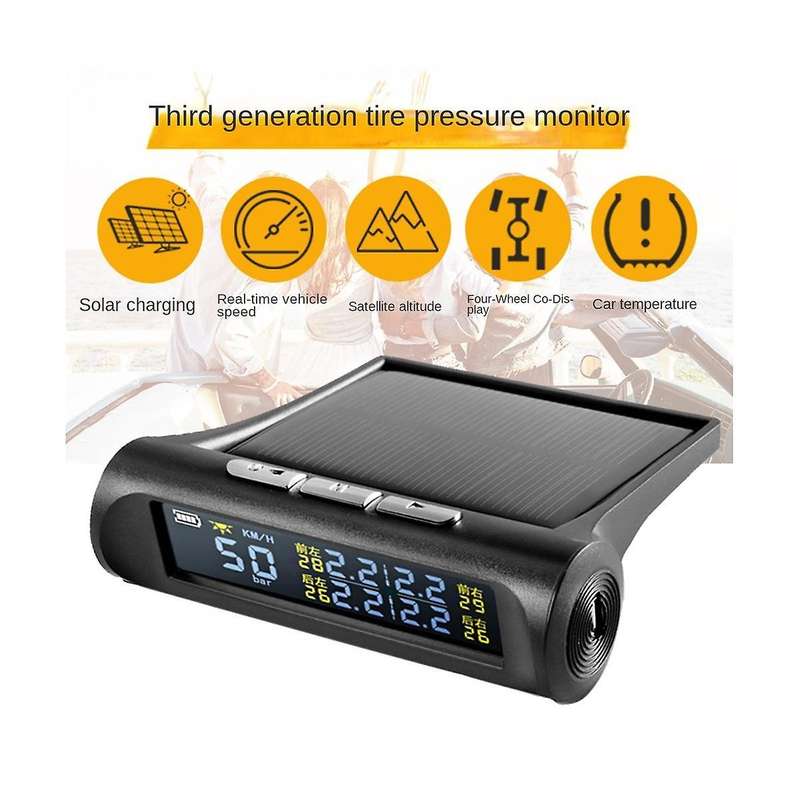 X1 Car Hud Head-up Display Steel Tire Pressure Monitoring External Solar Energy Detection Tpms Syst