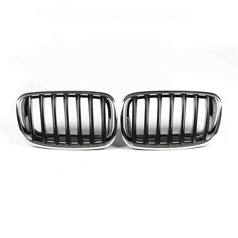 X5 X6 Grill Black+Chrome Frame Front Bumper Kidney Grille for - X5 E70 X6 E71 2007-2013 51137157687