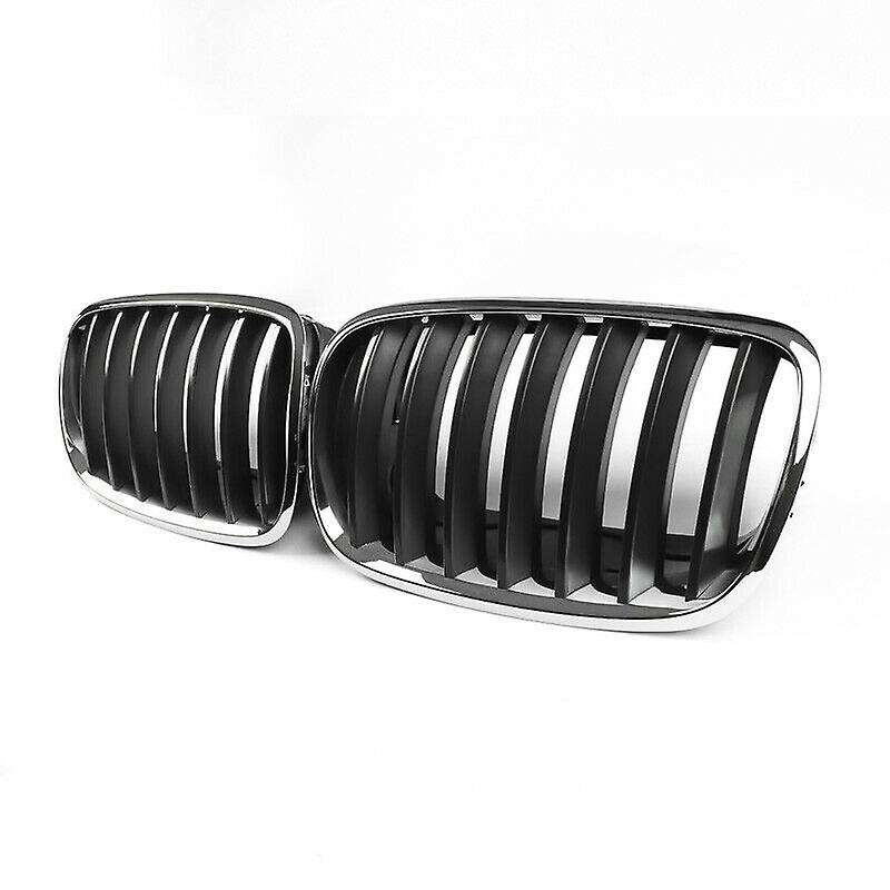 X5 X6 Grill Black+Chrome Frame Front Bumper Kidney Grille for - X5 E70 X6 E71 2007-2013 51137157687