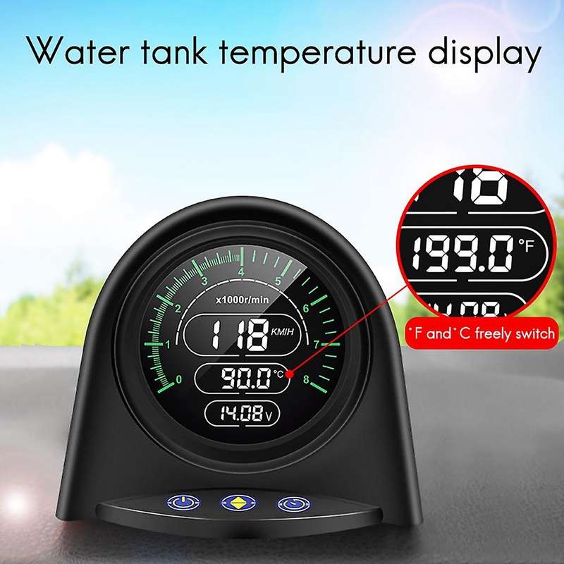 X70 Car HUD OBD Smart Speedometer with Color HD LCD Screen Speed Alarm Display for Cars