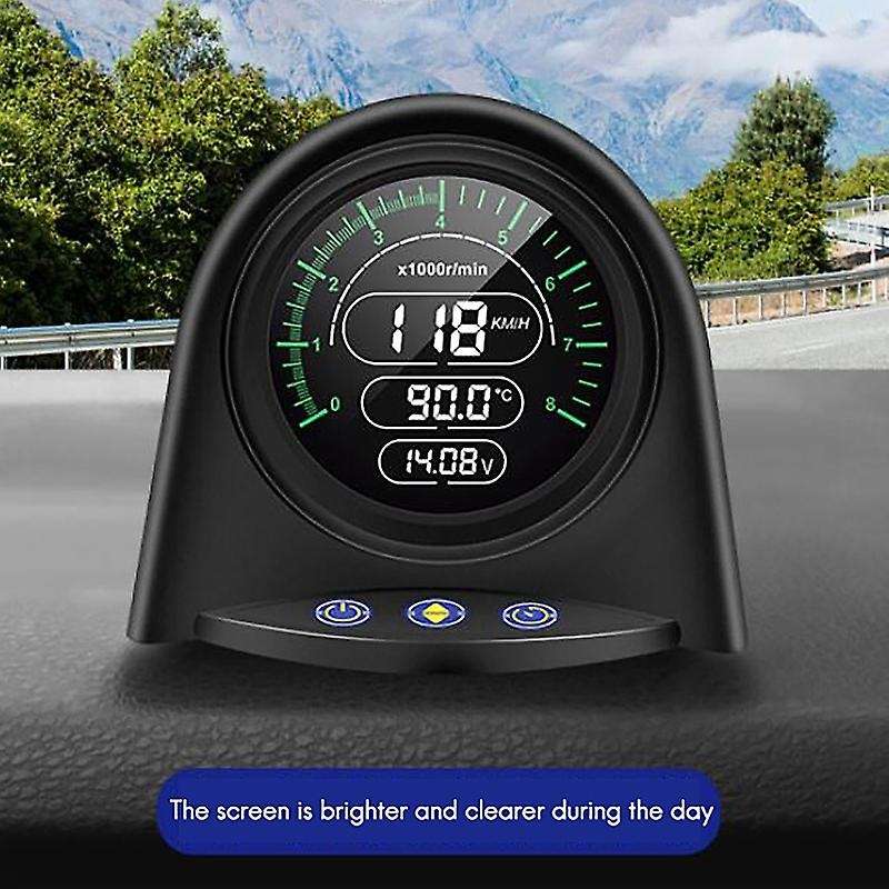 X70 Car HUD OBD Smart Speedometer with Color HD LCD Screen Speed Alarm Display for Cars