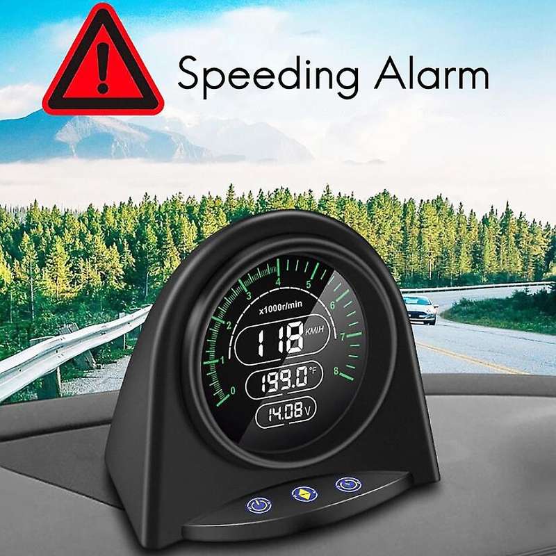 X70 Car HUD OBD Smart Speedometer with Color HD LCD Screen Speed Alarm Display for Cars