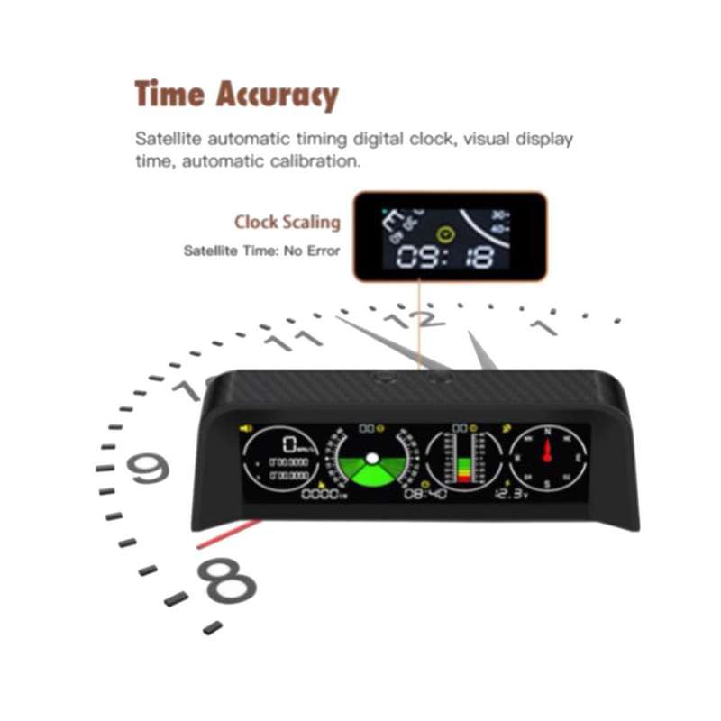 X90 Car Electronic Digital Gps Speedometer Head-up Display Tilt Meter Altimeter Compass Car Level I