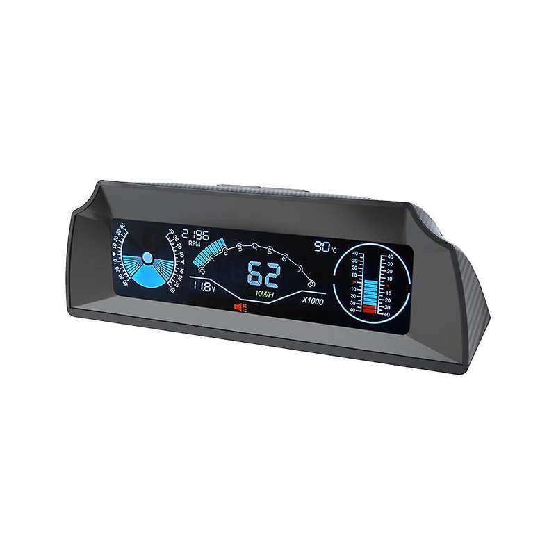 X90 On-board Computer Display Obd2 Car Speedometer Obd Gauge with Tilt Pitch Angle Protractor Displ