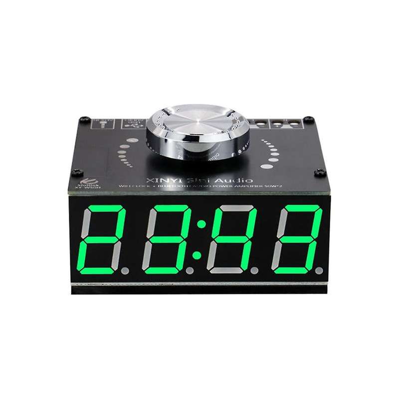 Xy-w50h Hifi Level 50wx2 Stereo Bluetooth Digital Amplifier Module with Wifi Timing Clock Bt5.0 Aud