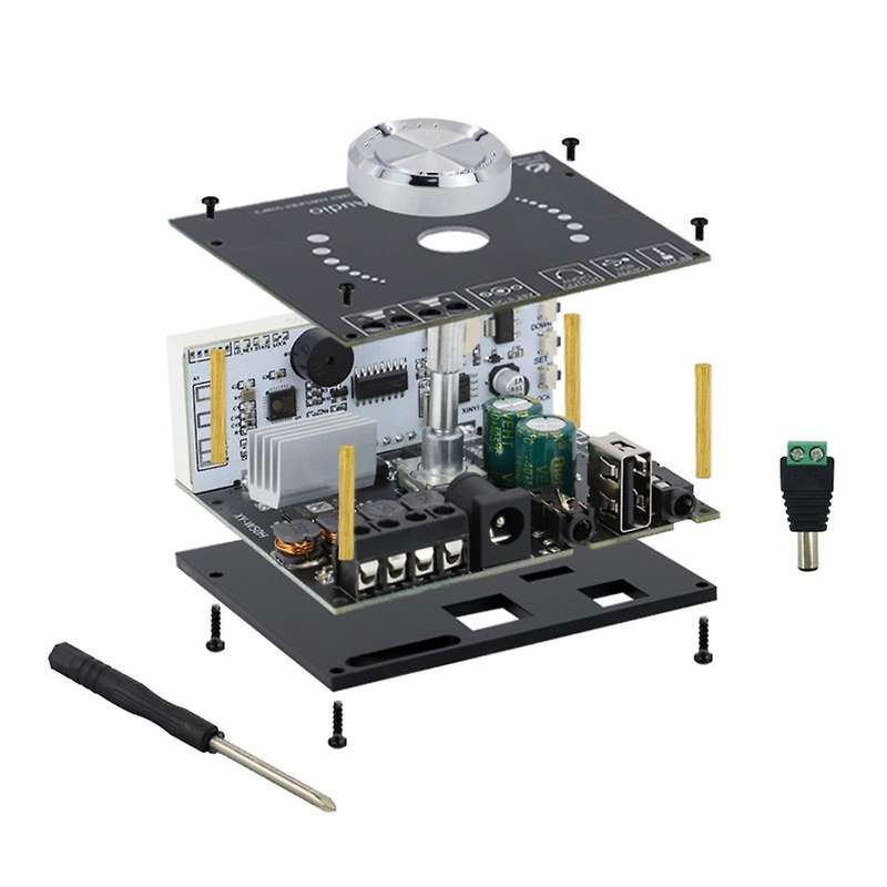 Xy-w50h Hifi Level 50wx2 Stereo Bluetooth Digital Amplifier Module with Wifi Timing Clock Bt5.0 Aud