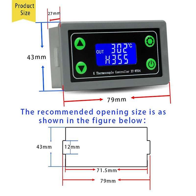 Xy-wt04-w Wifi Remote Digital Temperature Controller K Thermocouple High Temperature Controller -99