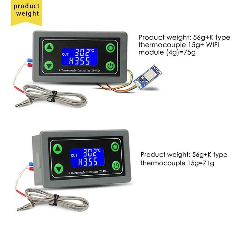 Xy-wt04-w Wifi Remote Digital Temperature Controller K Thermocouple High Temperature Controller -99