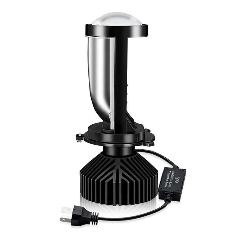 Y9 H4 LED Projector Headlight Projector Lens with Fan Cooling Automobile Hi Lo Beam Bulb