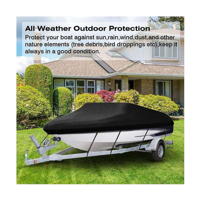 Yacht Boat Cover 11-13ft Boat Cover Anti-uv Waterproof Heavy Duty 210d Marine Trailerable Canvas Bo