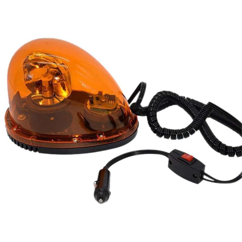 Yellow 12V Snail-Type Rotating Car Alarm Lights Warning Light Ceiling Light Strobe Light Universal