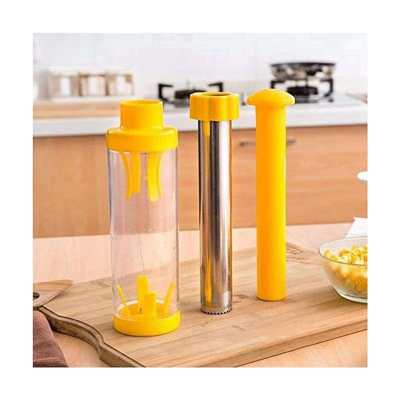 Yellow Deluxe Corn Stripper, Quickly Remove Kernels From The Cob,no Splatters Or Mess,dishwasher Sa