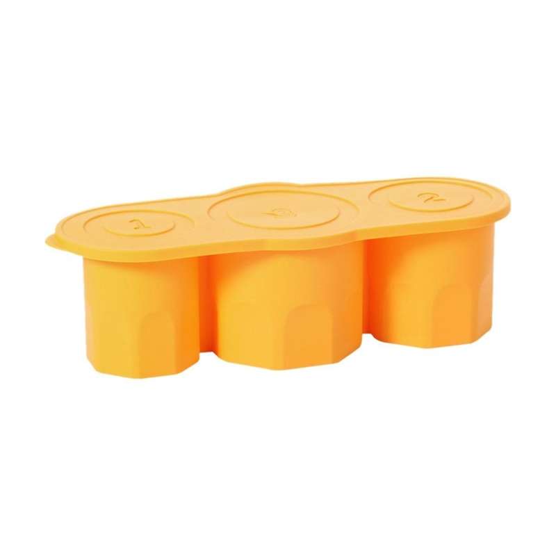 Yellow Easy Release Silicone Ice Tray for Making 3 Sizes of Hollow Diamond-Shaped Ice-Cubes for Cool