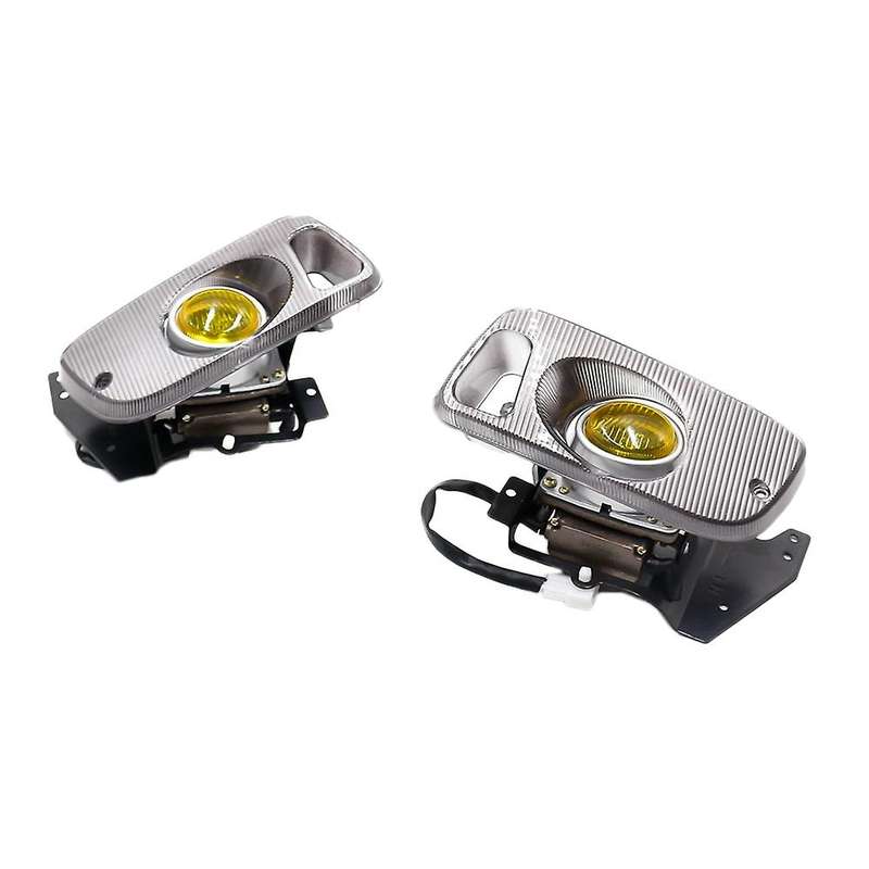 Yellow Fog Light Bumper Lamps with Switch+Harness+Bezel for 2/3Dr 92-95