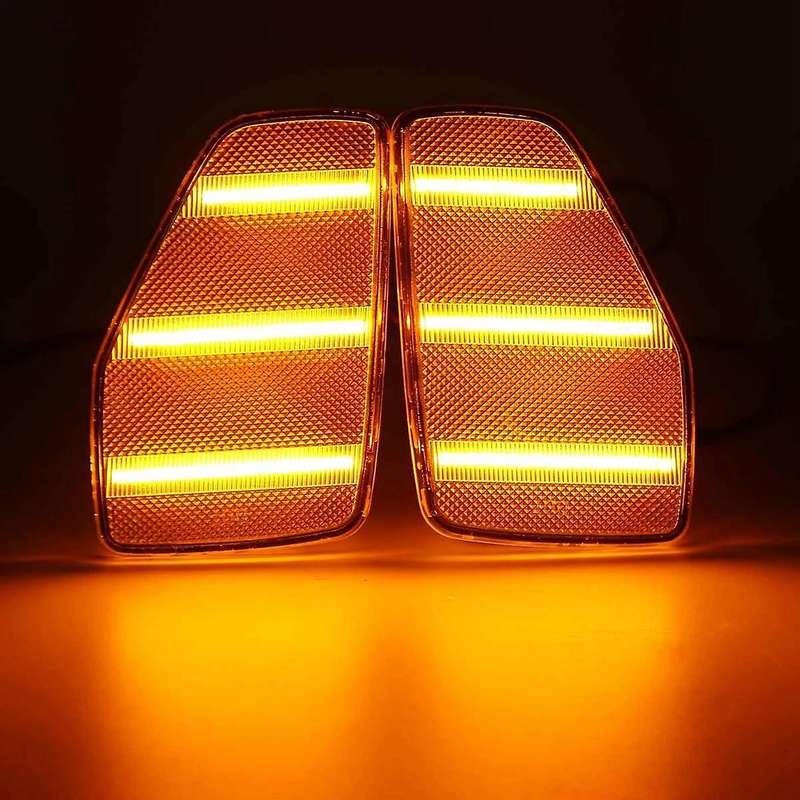 Yellow Dynamic LED Front Side Marker Lights for H3 2005-2010 H3T 2009-2010