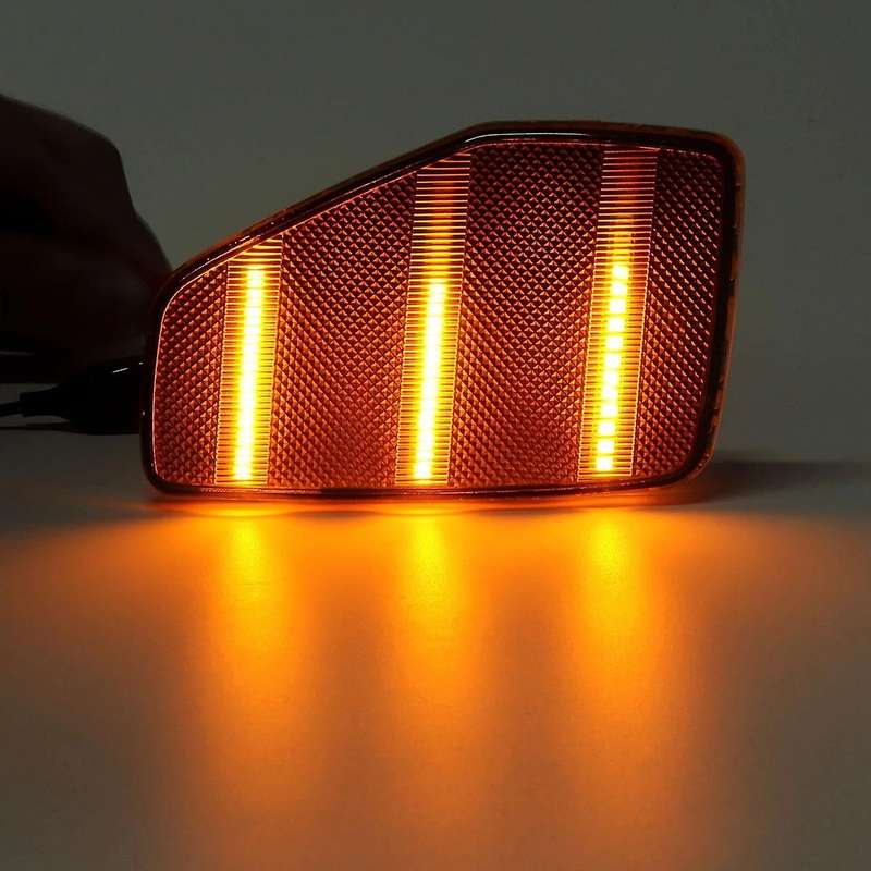 Yellow Dynamic LED Front Side Marker Lights for H3 2005-2010 H3T 2009-2010