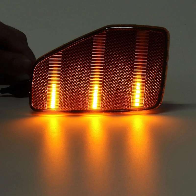 Yellow Dynamic LED Front Side Marker Lights for H3 2005-2010 H3T 2009-2010