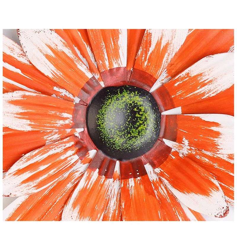 Yellow Garden Courtyard Iron Sunflower Villa Decoration Gardening Wall Hanging