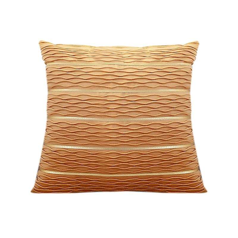 Yellow Jacquard Weave Cushion Cover Velvet Pillow Cover Hammock Sofa Couch Bedroom Throw Pillow Case