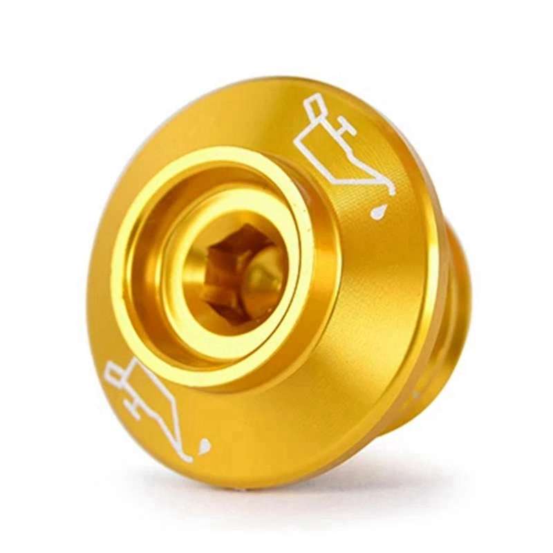 Yellow Motorcycle Engine Oil Filler Plug Cover Engine Cover Oil Screw Oil Inlet Cover Screw for