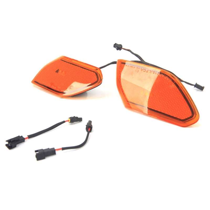 Yellow Led Front Side Marker Light Turn Signal Lamp Round Eyebrow Side Lamp for Wrangler JL 2018+