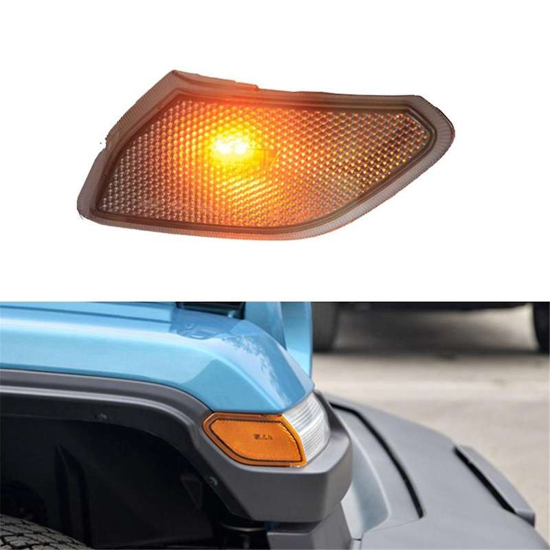 Yellow Led Front Side Marker Light Turn Signal Lamp Round Eyebrow Side Lamp for Wrangler JL 2018+