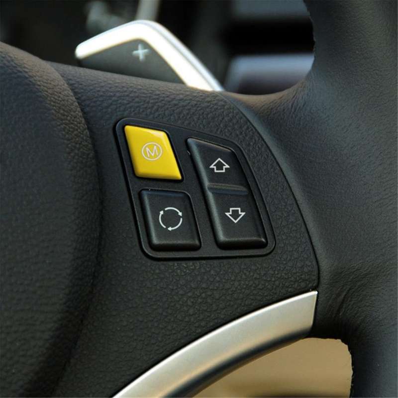 Yellow Steering Wheel M Mode Button Mode Switch Button for 3 Series M3 E90-E93 2007-2013