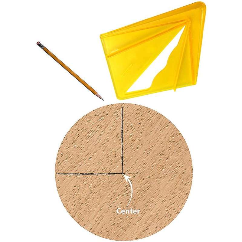 Yellow Transparent Center Finder for 8 Inch Square Round Octagon and 5-3/4 Inch Hexagon Shaped for W