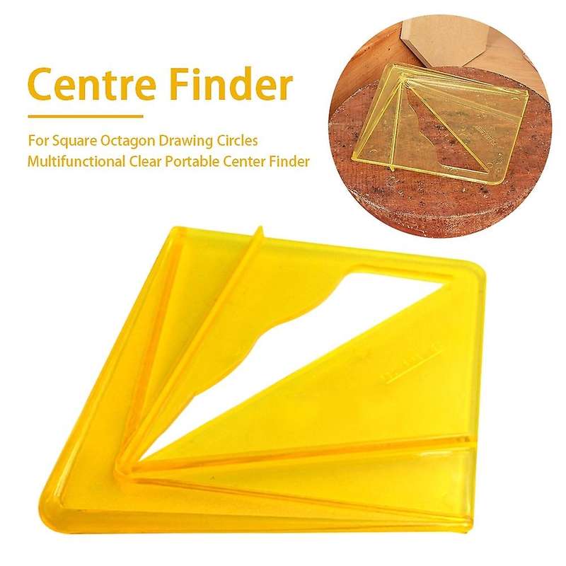 Yellow Transparent Center Finder for 8 Inch Square Round Octagon and 5-3/4 Inch Hexagon Shaped for W