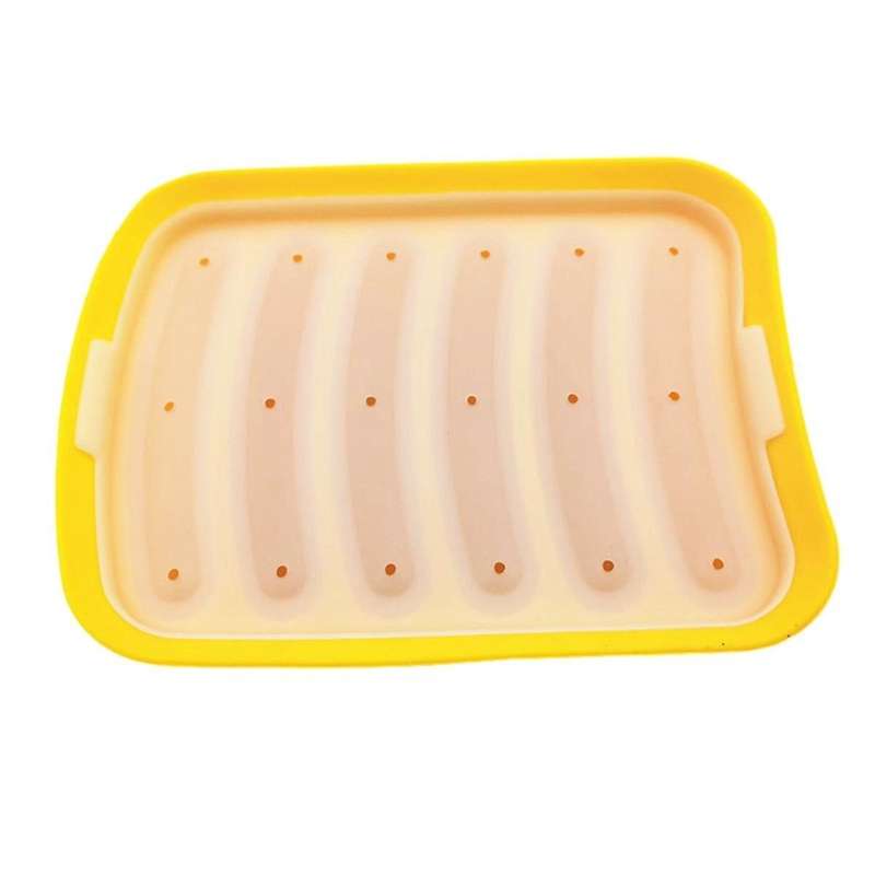 Yellow-6 in 1 Sausage Machine DIY Mold Making Hot Dog Handmade Ham Silicone Mold Food Machine Kitche