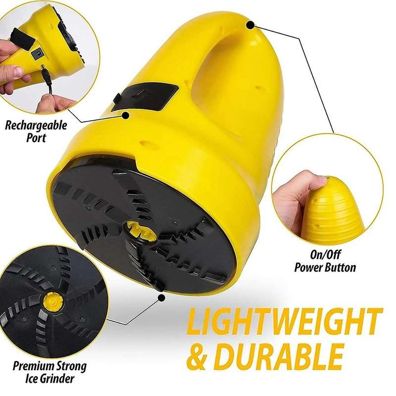 Yellow USB Charging Car Ice Scraper Auto Electric Heated Snow Removal Windshield Glass Defrost Clean
