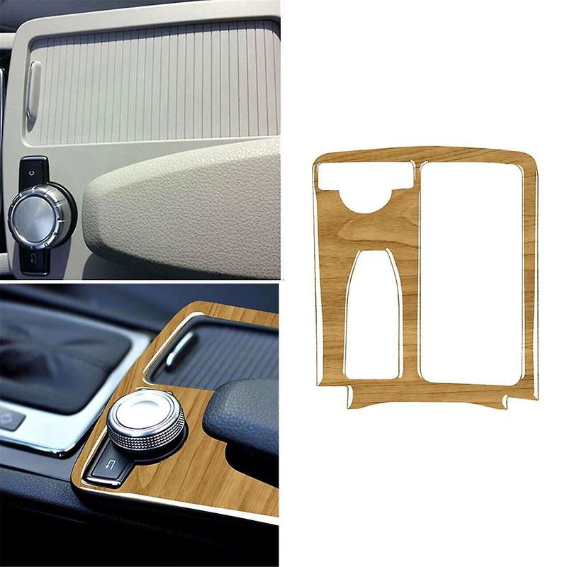 Yellow Wood Grain Gear Shift Panel Trim for W204 2007-2013 W212 2010-2012