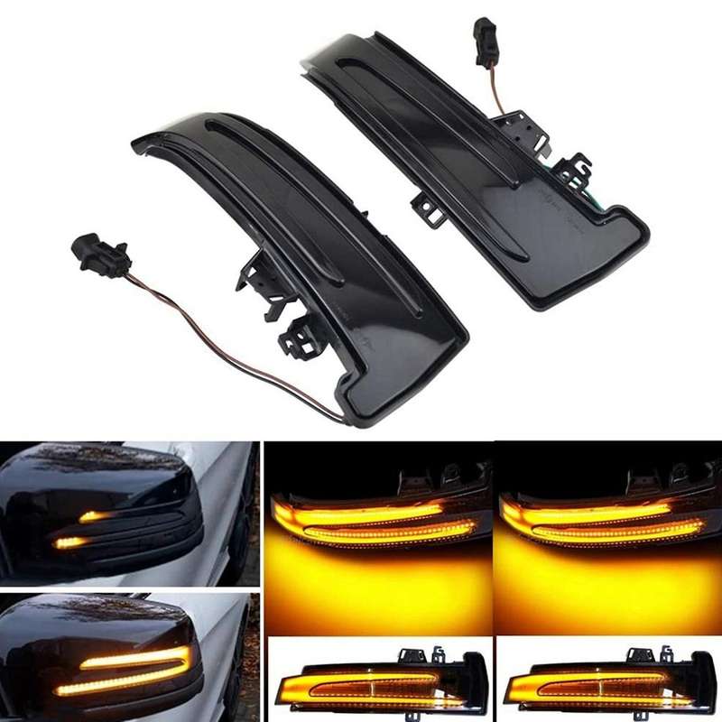Yellow Turn Signal Indicator Dynamic Blinker for C117 2014-2019 CLA250 CLA45 W221 W212 W204 W176 W24