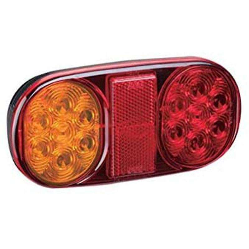 Yellow+Red LED Tail Lights Stop ABS Waterproof Indicator Car Boat Trailer Bulbs Accessories DC 10-30